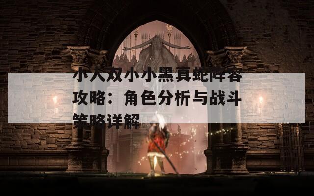 小人双小小黑真蛇阵容攻略：角色分析与战斗策略详解