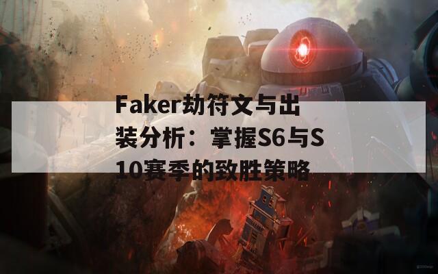 Faker劫符文与出装分析：掌握S6与S10赛季的致胜策略