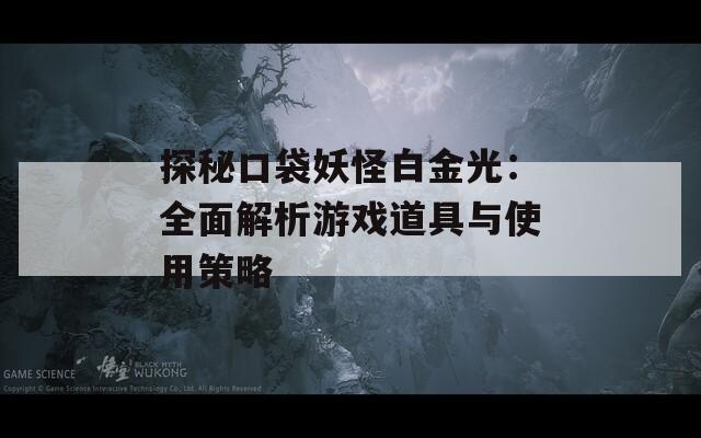 探秘口袋妖怪白金光：全面解析游戏道具与使用策略