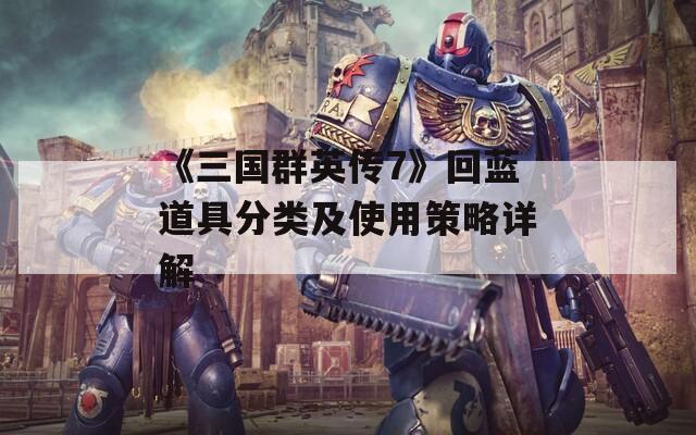 《三国群英传7》回蓝道具分类及使用策略详解